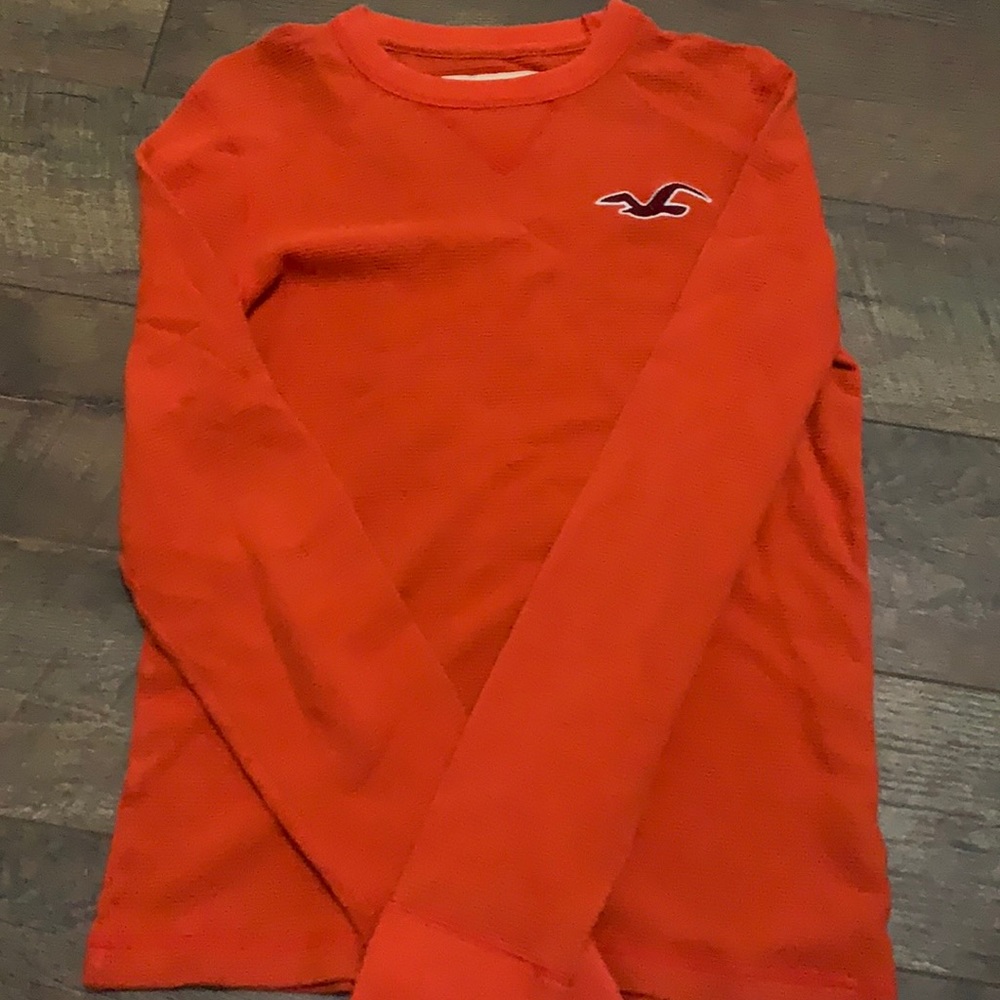 Orange hollister long sleeve top men’s